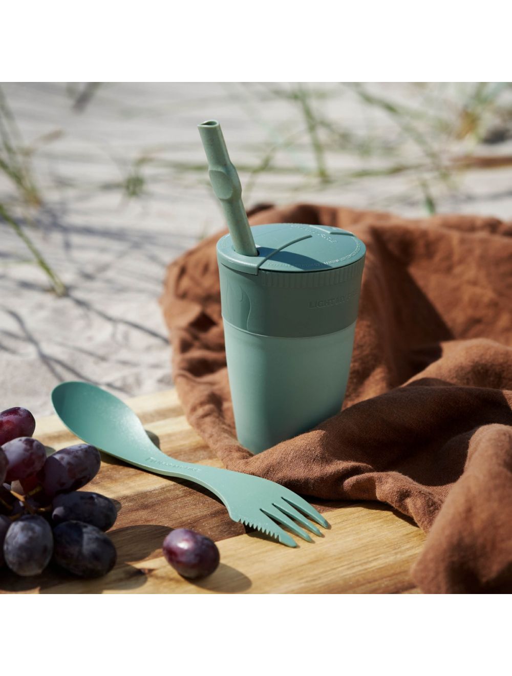 Spork mit Strohhalm green