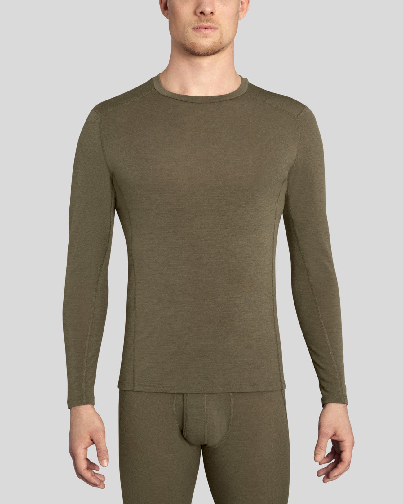 Merino Slim LS Shirt FR stone grey