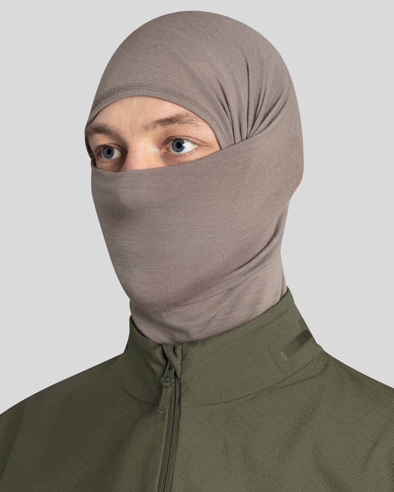Merino Neck Gaitor olive green