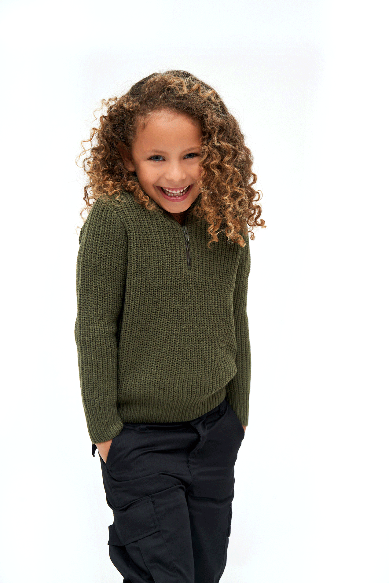 Kids Marine Troyer Pullover olive
