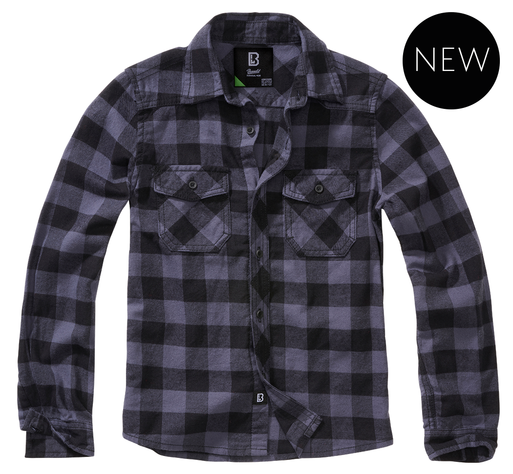 Kids Checkshirt black/grey