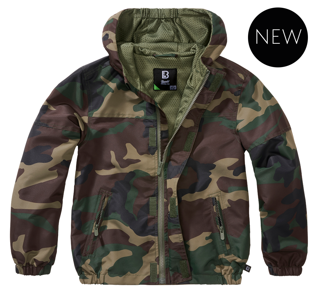 Kids Summerwindbreaker Frontzip woodland