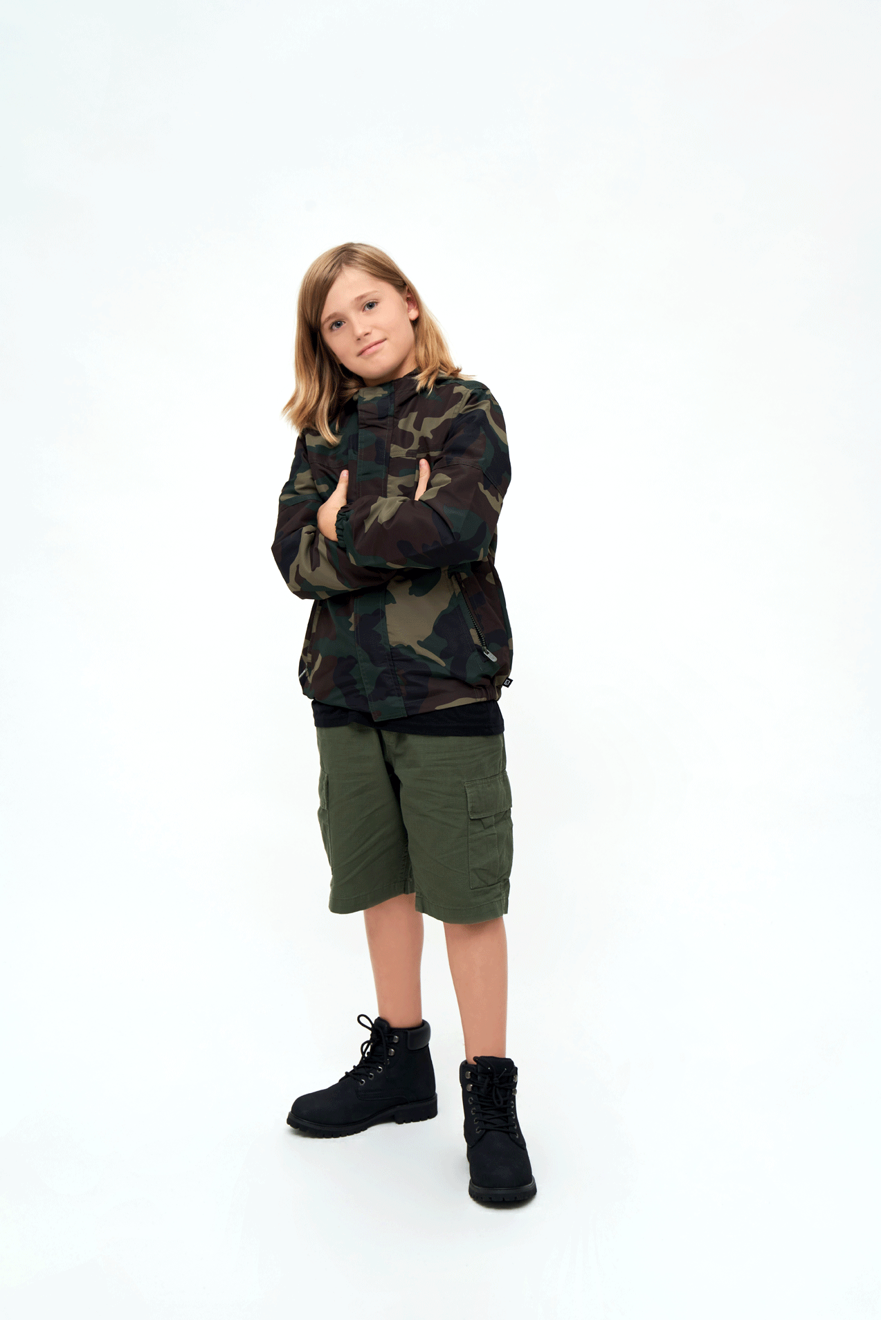 Kids Summerwindbreaker Frontzip woodland