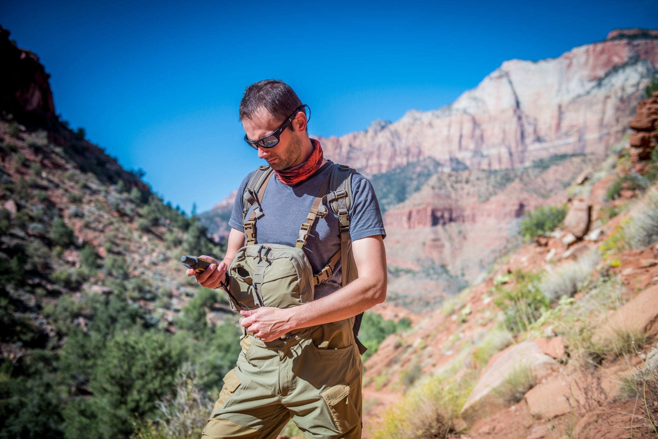 Chest Pack Numbat crimson sky / black