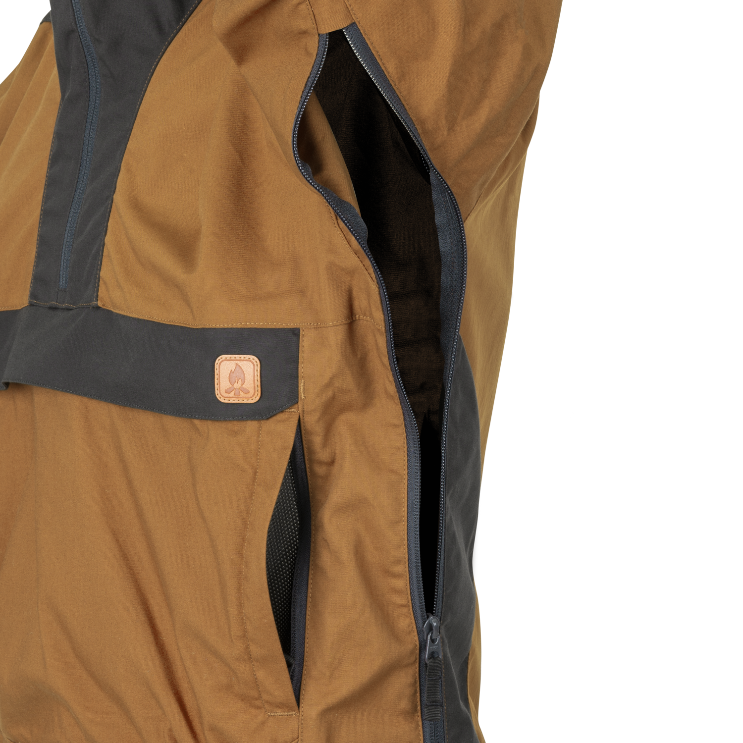 WOODSMAN Anorak Jacke - Earth Brown / Black