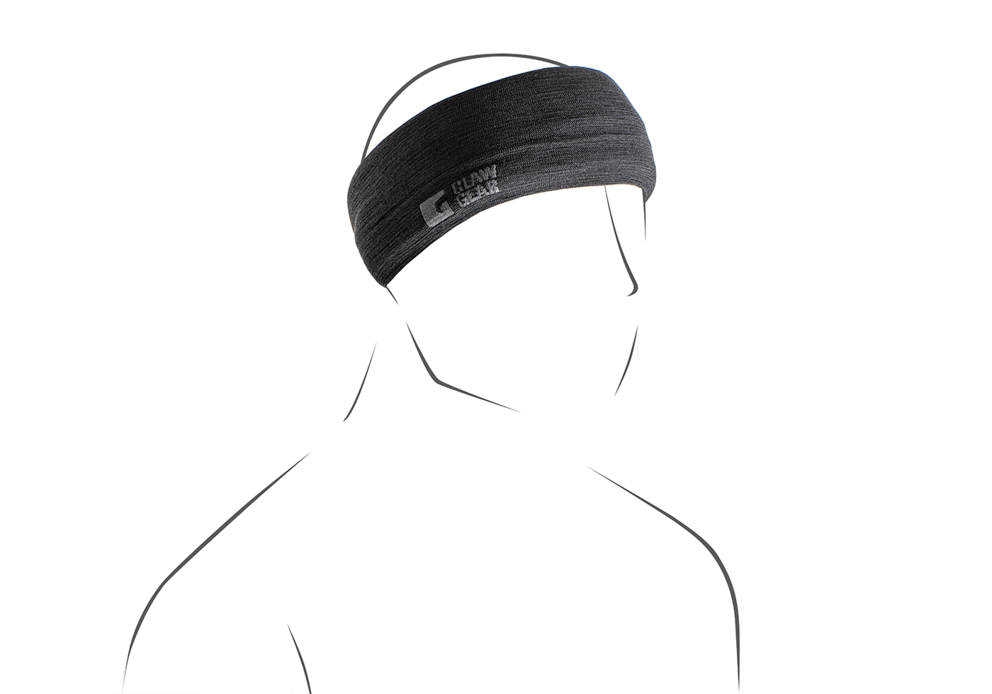 Merino Seamless Neck Gaiter Long schwarz