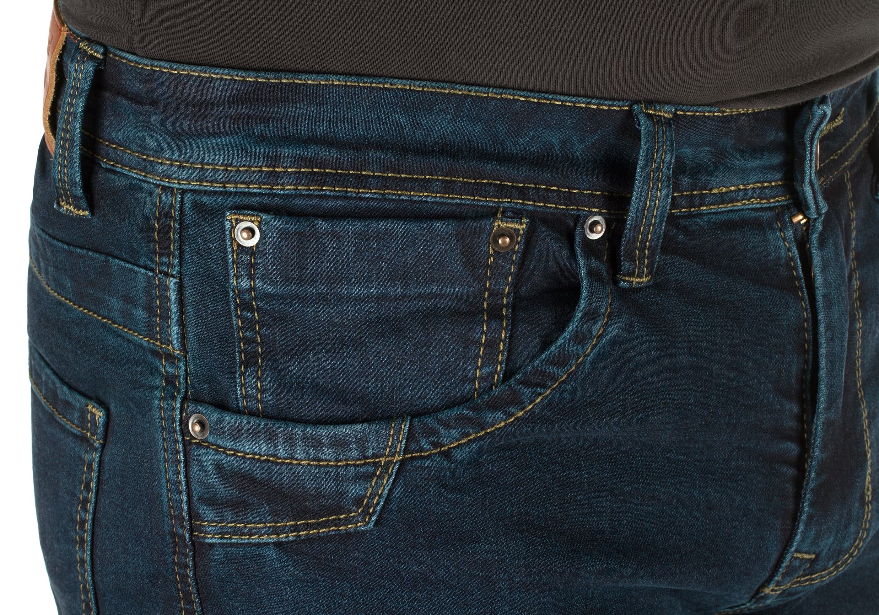 Blue Denim Tactical Flex Jeans - midnight washed