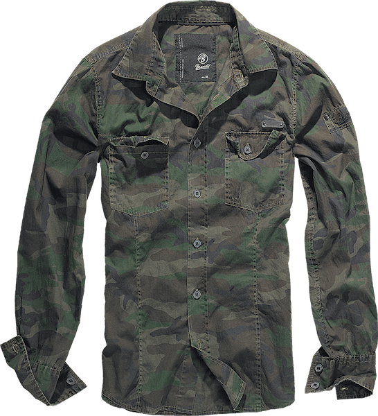 Hemd Slim-Fit Shirt camo woodland