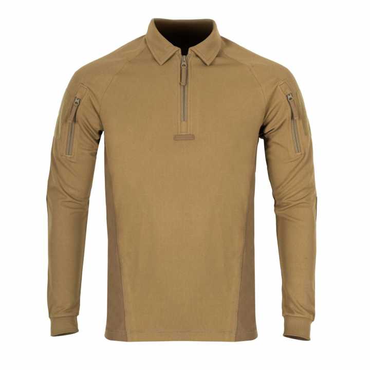 Range Polo Langarmshirt, coyote