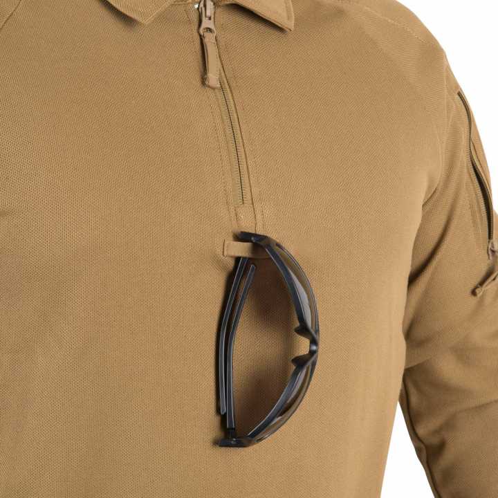 Range Polo Langarmshirt, grau