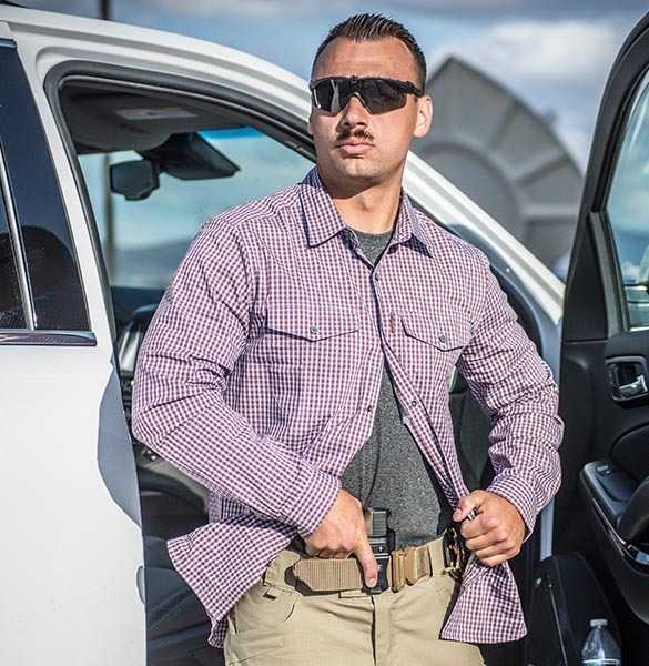 Covert Carry Long Shirt blau