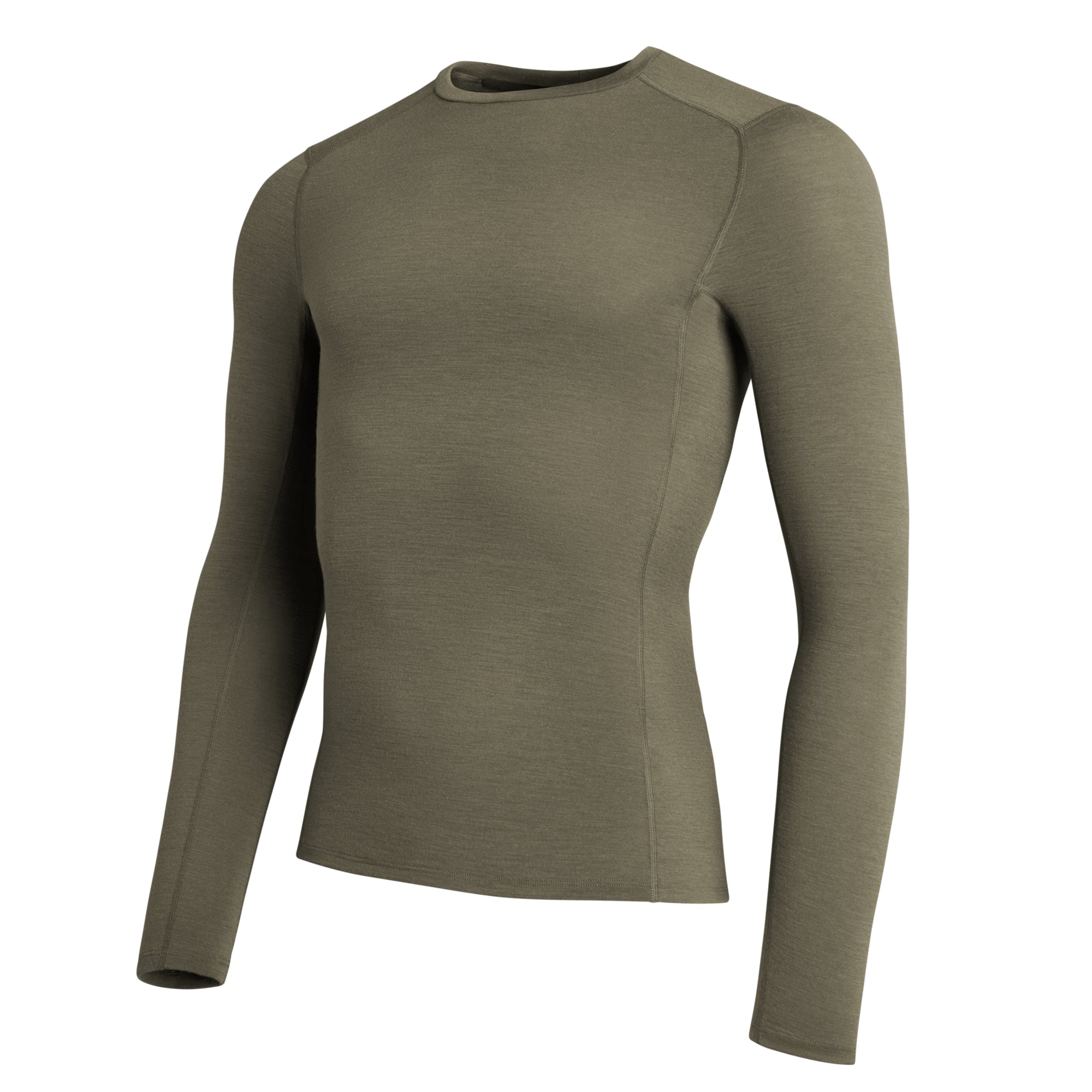 Merino Slim LS Shirt FR stone grey