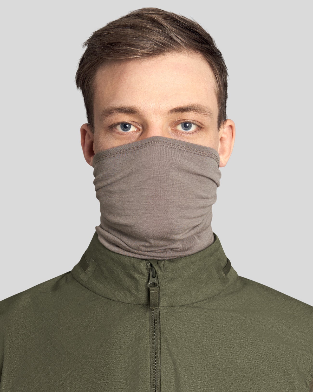 Merino Neck Gaitor olive green