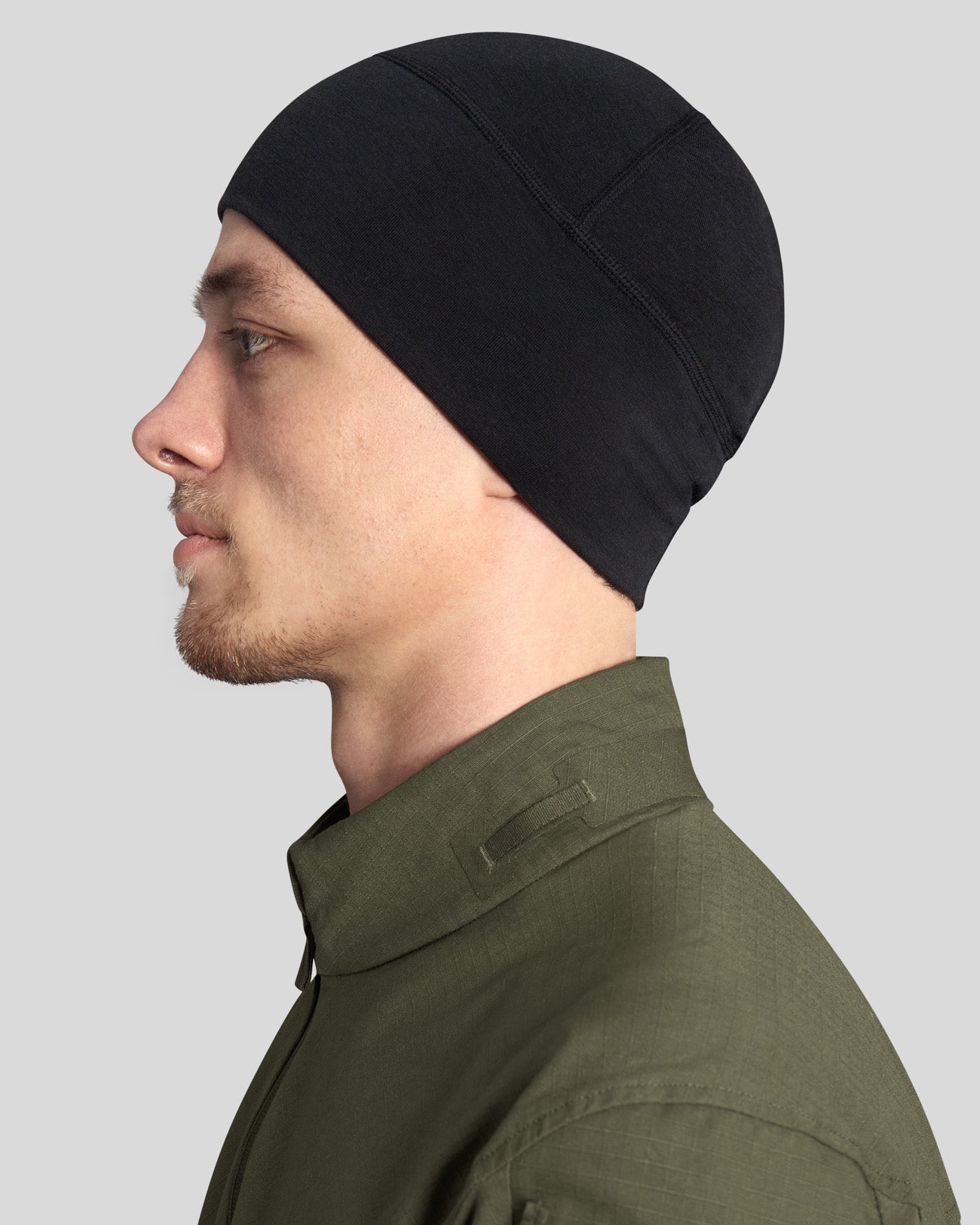 Merino Beanie stone grey