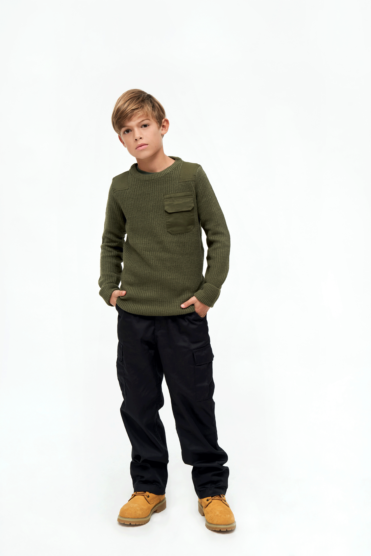 Kids BW Pullover olive