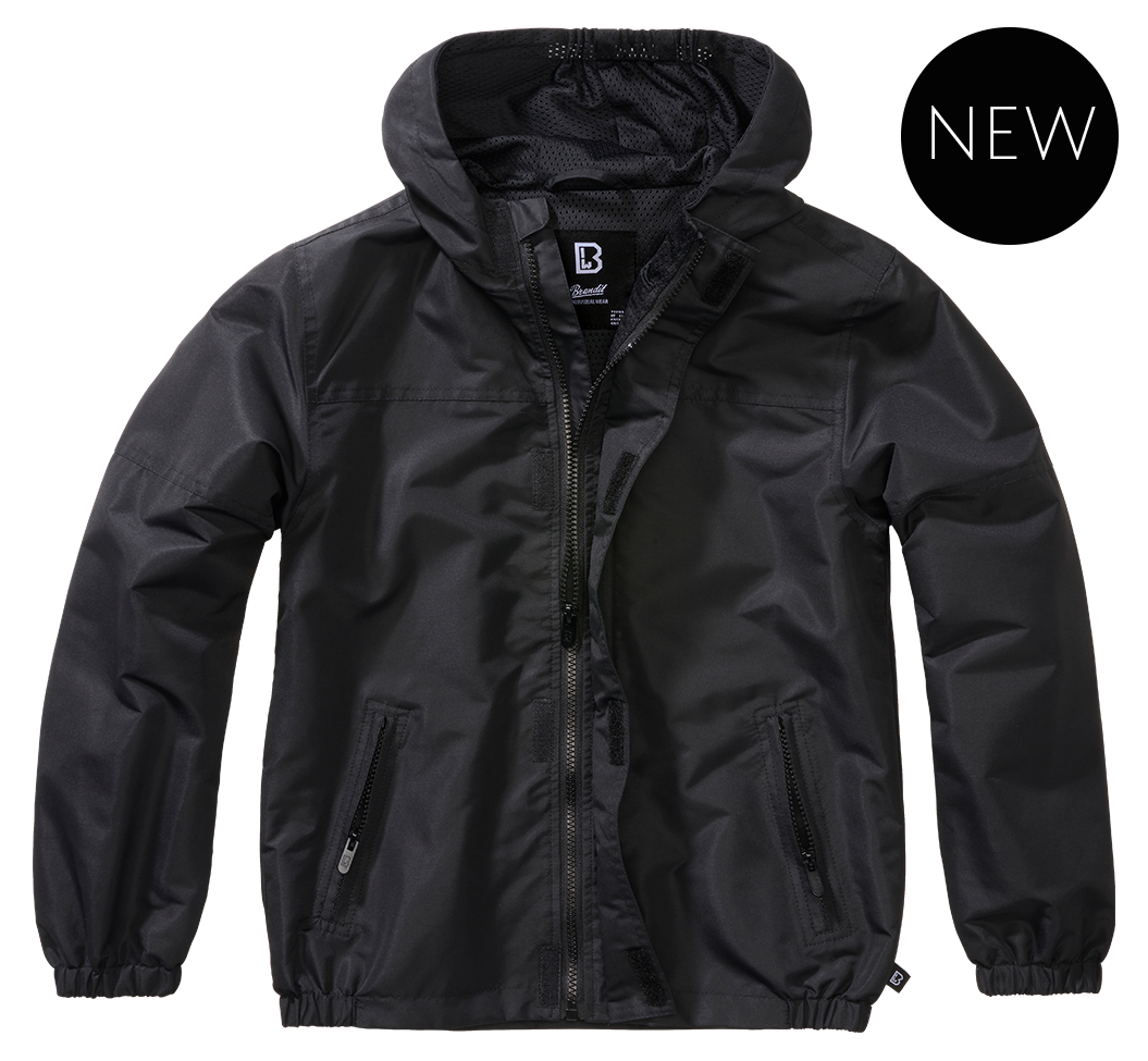 Kids Summerwindbreaker Frontzip black