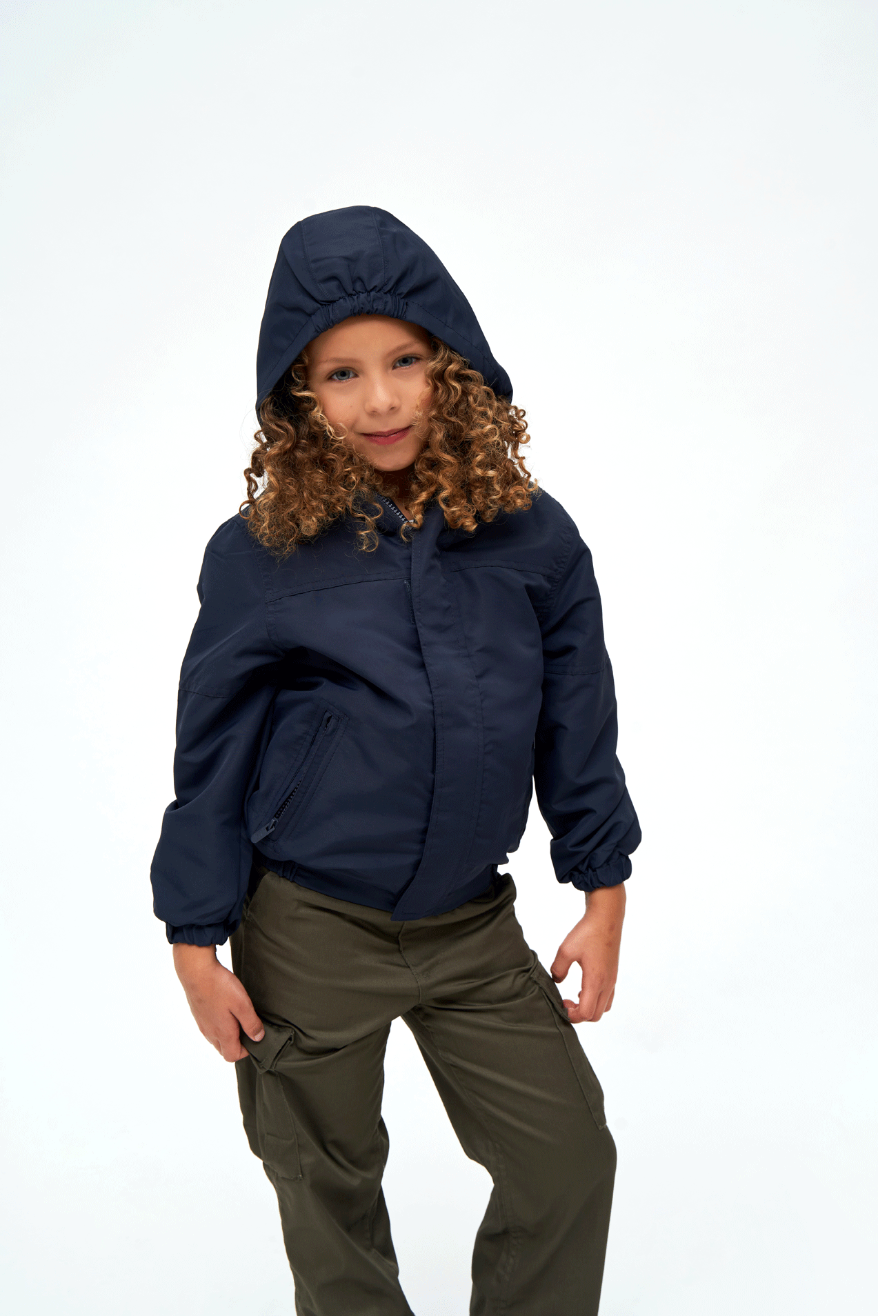 Kids Summerwindbreaker Frontzip navy