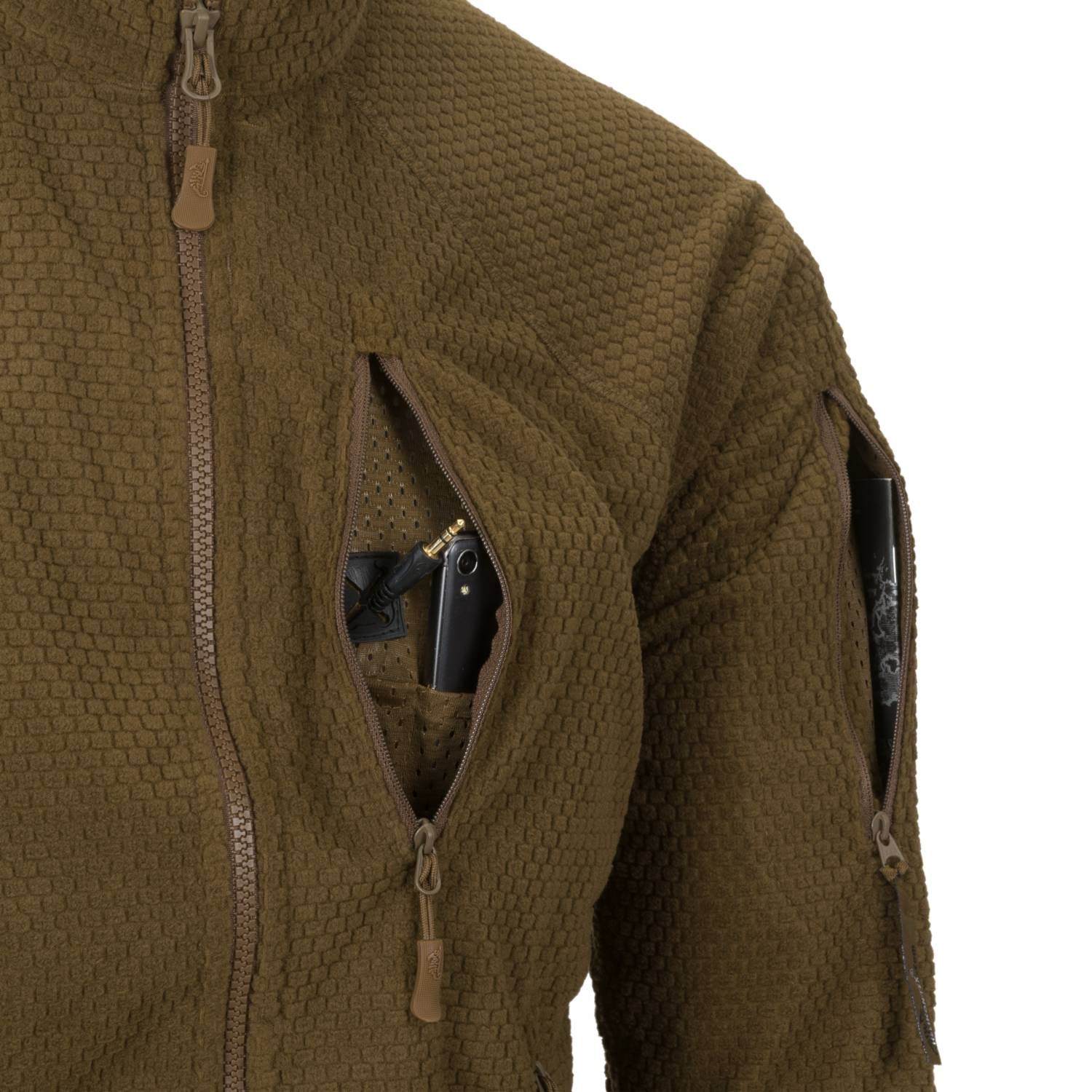 Alpha Tactical Jacket oliv - Grid Fleece