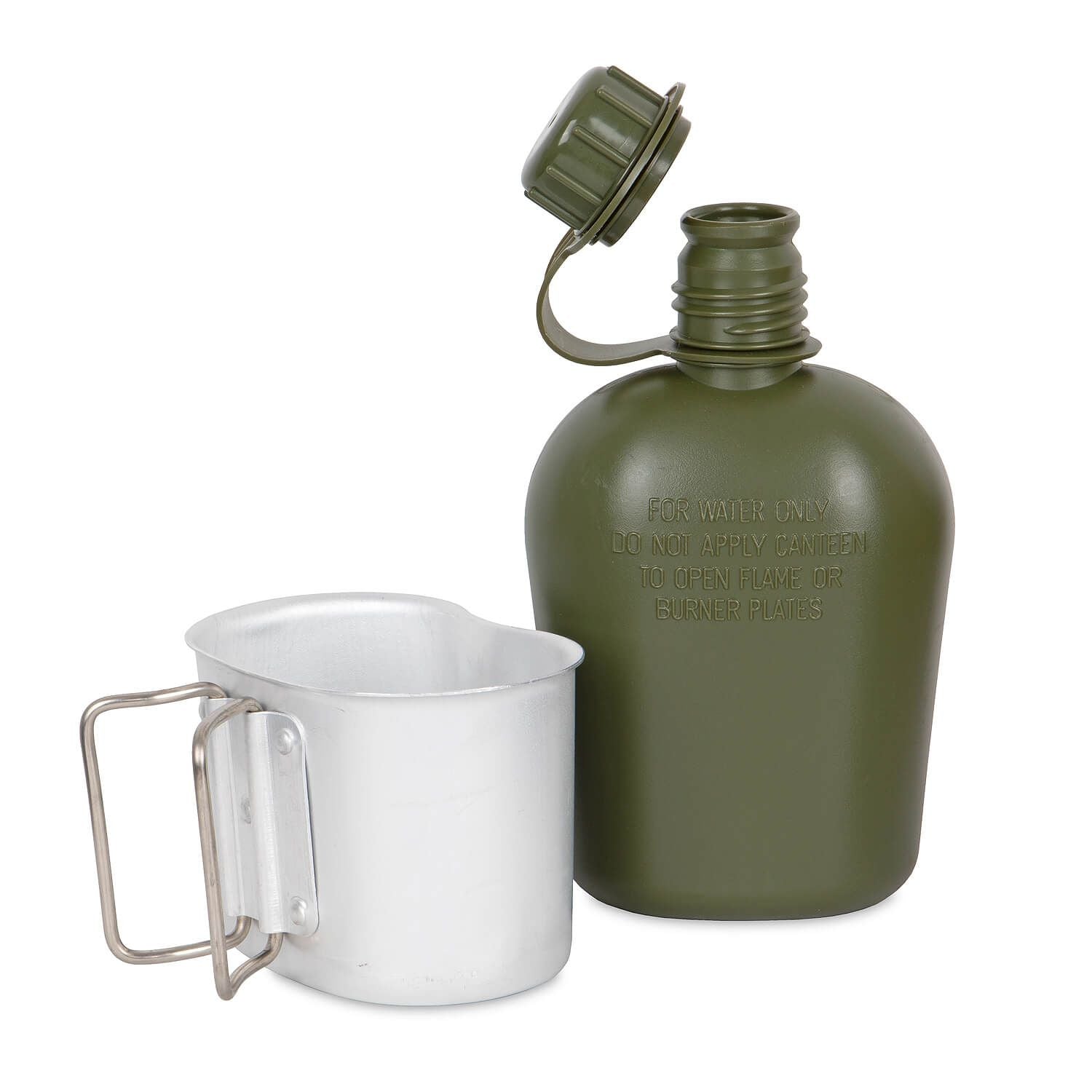 US Feldflasche mit Becher + Hülle olive