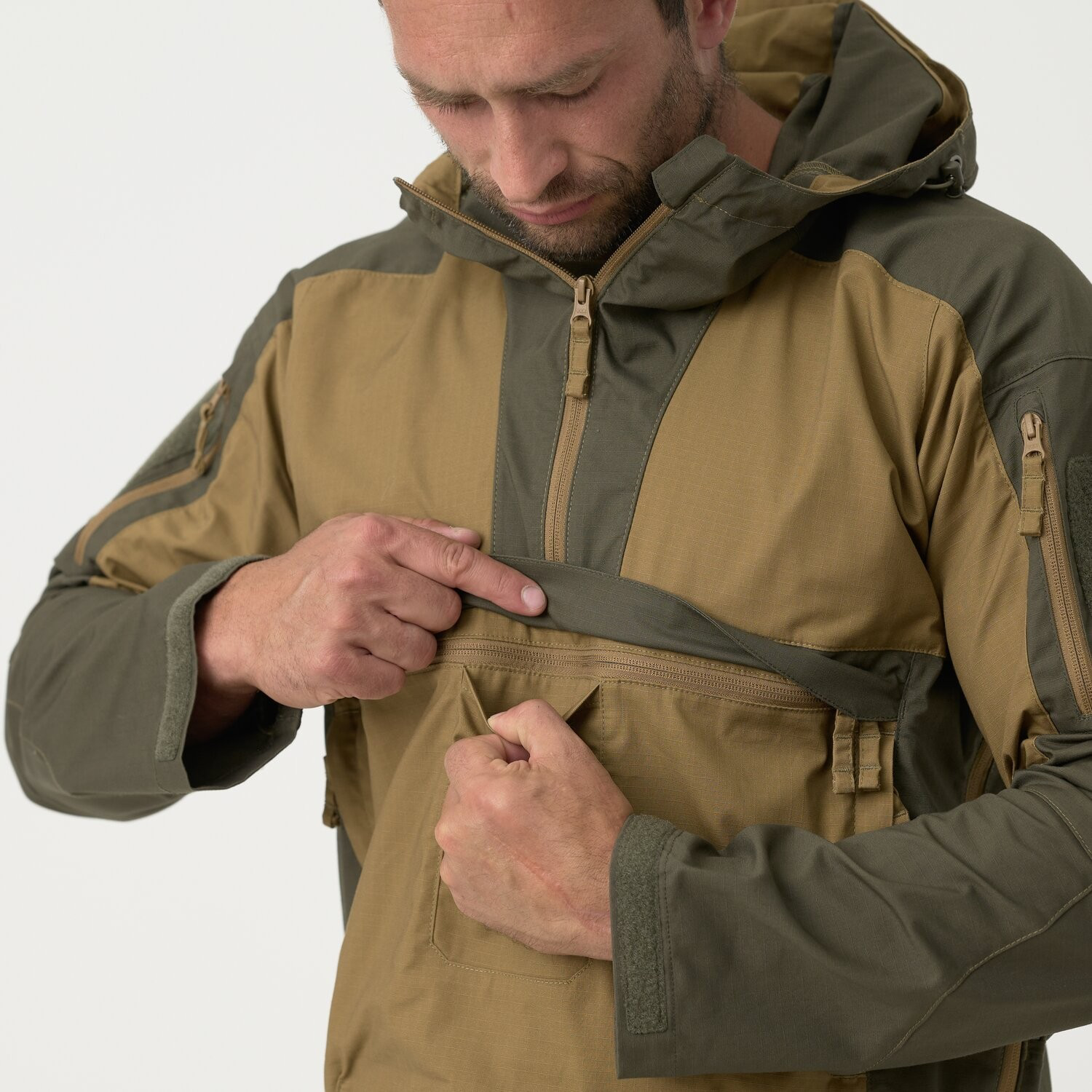 Tracer Anorak Jacket - Polycotton Stretch Ripstop - RAL7013