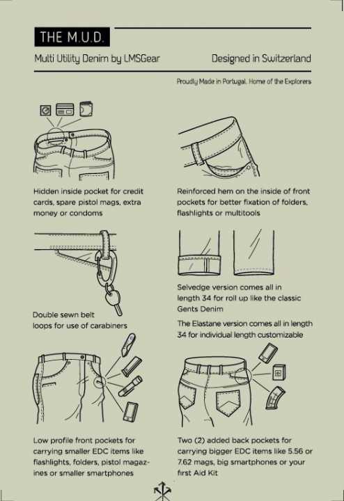 Tactical Jeans M.U.D. Elastane Denim