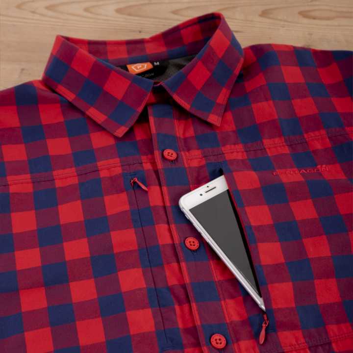 QT taktisches Shirt rot kariert