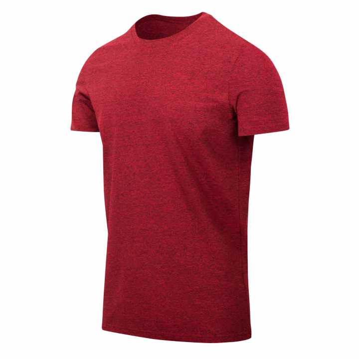 T-Shirt Slim rot melange